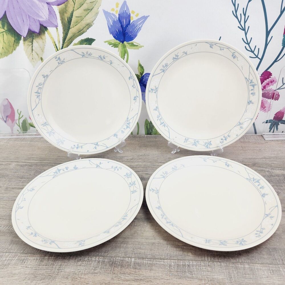 Corelle First of Spring 10 1/4" Dinner Plates Lot of 4 Corning Vintage